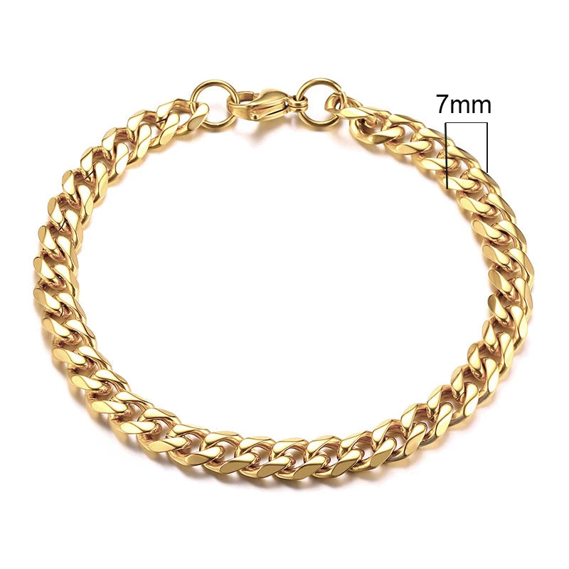 CUBAN BRACELET (GOLD) 7MM