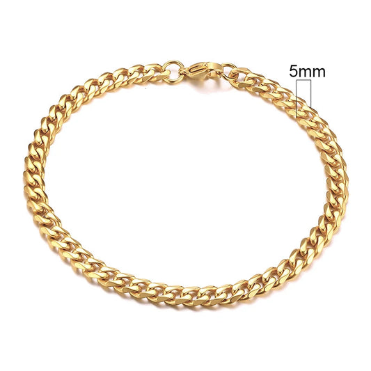 CUBAN BRACELET (GOLD) 5MM