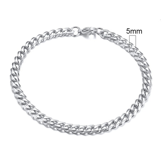 CUBAN BRACELET (SILVER) 5MM