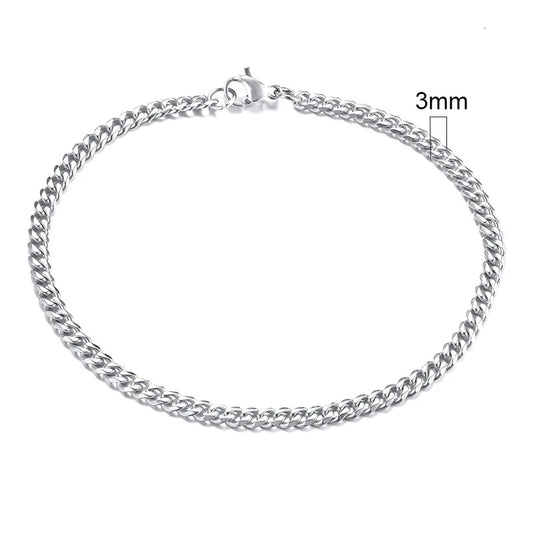 CUBAN BRACELET (SILVER) 3MM