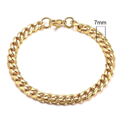 CUBAN BRACELET (GOLD) 7MM