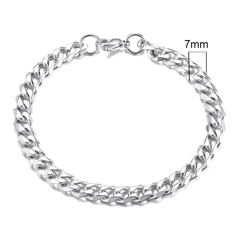 CUBAN BRACELET (SILVER) 7MM