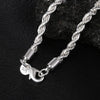 925 Sterling Silver Twisted Chain & Bracelet Set