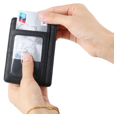 RFID Blocking Leather Card Holder